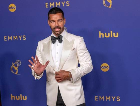 Ricky Martin arrives for the 76th annual Primetime Emmy Awards at the Peacock Theater in Los Angeles on Sunday, September 15, 2024.  LAP202409150214 ALEXxGALLARDO