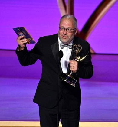 Frederick E.O. Toye accepts the Outstanding Directing for a Drama Series award for Sh?gun onstage during the 76th annual Primetime Emmy Awards at the Peacock Theater in Los Angeles on Sunday, September 15, 2024.  LAP20240915126 JIMxRUYMEN