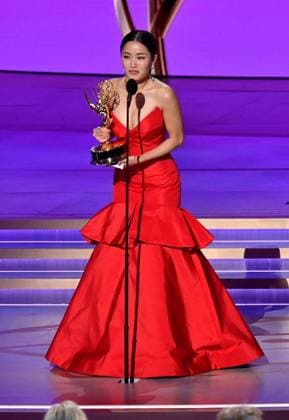 Anna Sawai accepts the Outstanding Lead Actress in a Drama Series award for Sh?gun onstage during the 76th annual Primetime Emmy Awards at the Peacock Theater in Los Angeles on Sunday, September 15, 2024.  LAP20240915166 JIMxRUYMEN