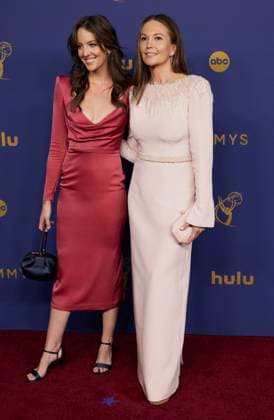 Eleanor Lambert and Diane Lane arrive for the 76th annual Primetime Emmy Awards at the Peacock Theater in Los Angeles on Sunday, September 15, 2024.  LAP202409150295 ALEXxGALLARDO