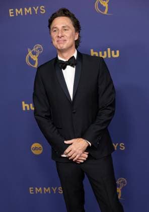 Zach Braff arrives for the 76th annual Primetime Emmy Awards at the Peacock Theater in Los Angeles on Sunday, September 15, 2024.  LAP202409150306 ALEXxGALLARDO