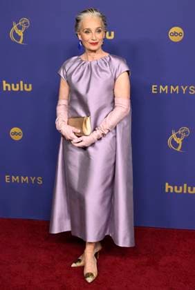 Kristin Scott Thomas arrives for the 76th annual Primetime Emmy Awards at the Peacock Theater in Los Angeles on Sunday, September 15, 2024.  LAP202409150334 ALEXxGALLARDO