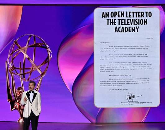 John Leguizamo appears onstage during the 76th annual Primetime Emmy Awards at the Peacock Theater in Los Angeles on Sunday, September 15, 2024.  LAP2024091504002 JIMxRUYMEN