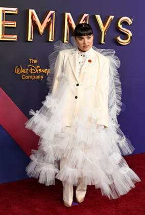 Devery Jacobs arrives for the 76th annual Primetime Emmy Awards at the Peacock Theater in Los Angeles on Sunday, September 15, 2024.  LAP202409150347 ALEXxGALLARDO