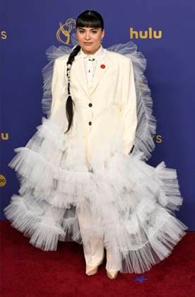 Devery Jacobs arrives for the 76th annual Primetime Emmy Awards at the Peacock Theater in Los Angeles on Sunday, September 15, 2024.  LAP202409150351 ALEXxGALLARDO