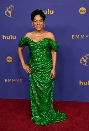 Liza Colón-Zayas arrives for the 76th annual Primetime Emmy Awards at the Peacock Theater in Los Angeles on Sunday, September 15, 2024.  LAP202409150398 ALEXxGALLARDO