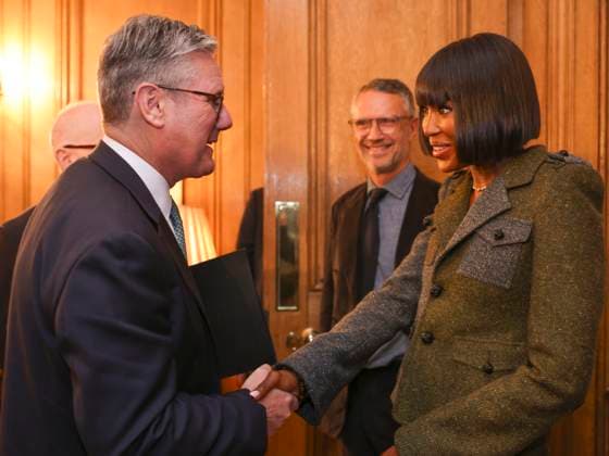 Bilder des Jahres 2024, News 09 September News Themen der Woche KW38 News Bilder des Tages PM Keir Starmer Hosts British Fashion Council Reception 16 09 2024. London, United Kingdom. The Prime Minister Keir Starmer meets Naomi Campbell at the British Fashion Council Reception. 10 Downing Street., Credit:Tim Hammond Avalon United Kingdom, Greater London, London, 10 Downing Street  Copyright: xTimxHammondx xAvalonx 0908582716