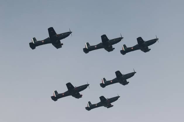 National Guard airplanes are seen during the celebration the military civic parade in commemoration of the 214th anniversary of Mexico s Independence Day. on September 16, 2024 in Mexico City, Mexico. Mexico City Mexico - ZUMAe321 20240916_zia_e321_023 Copyright: xCarlosxSantiagox