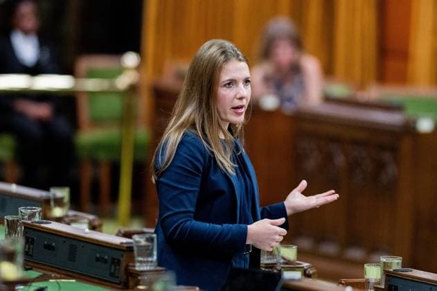 September 16, 2024, Ottawa, On, Canada: Conservative MP Raquel Danch speaks during an emergency debate, which was called after six First Nations people died at the hands of police officers over the last two weeks, in the House of Commons on Parliament Hill in Ottawa, Monday, Sept. 16, 2024. Ottawa Canada  - ZUMAc35_ 20240916_zaf_c35_120 Copyright: xSpencerxColbyx
