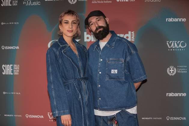 News - Bilboard Music Award, Red Carpet - photocall California and Fausto Lama aka Coma Cose Attend Billboard Women In Music Red Carpet Photocall At Teatro Manzoni during Bilboard Music Award, Red Carpet - photocall, News in Milano, Italy, September 16 2024 Milano Teatro Manzoni, Milan Italy Copyright: xLucaxMichelix xLiveMediax LPN_1523424
