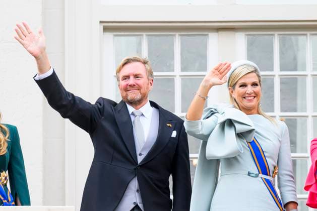 Den Haag, The Netherlands, 2024-09-17 14:20:50 THE HAGUE, 17-09-2024, Noordeinde PalaceKing Willem Alexander and Queen Maxima during Princess Day on the balcony of Noordeinde Palace PHOTO: NL Beeld Patrick van Emst Credit: NL Beeld Patrick van Emst Copyright: xx x