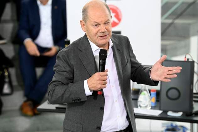 Olaf Scholz beim Empfang der Preisträgerinnen und Preisträger des 59. Bundeswettbewerbs Jugend forscht im Bundeskanzleramt. Berlin, 18.09.2024