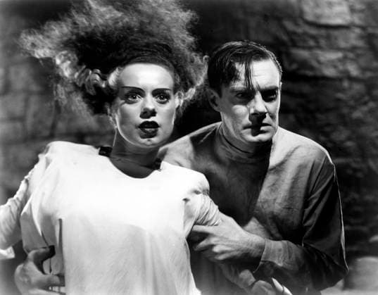 Archivbilder der Woche KW38 Elsa Lanchester, Colin Clive, on-set of the Film The Bride of Frankenstein, 1935  Copyright: xABxArchivex jtv007890