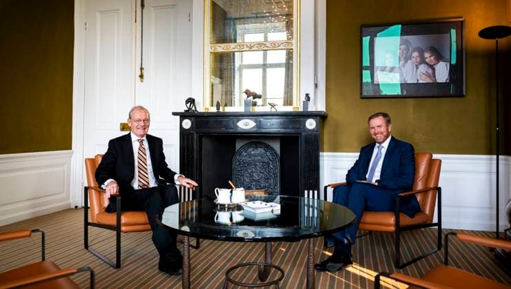 19-09-2024 Palace King Willem-Alexander during a meeting with Jean Rummenie Staatssecretaris van Landbouw, Visserij, Voedselzekerheid en Natuur (State Secretary for Agriculture, Fisheries, Food Security and Nature) in The Hague. Â Copyright: xPPEx