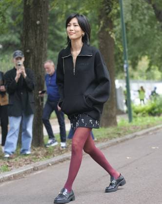 Milanmilan: Milan, Milan Women s Fashion Week: Spring Summer 2025 - Gucci Fashion Show - Arrivals In The Guest Photo Milanmilan  - ZUMAp169 20240921_zea_p169_136 Copyright: xLucaxPontix