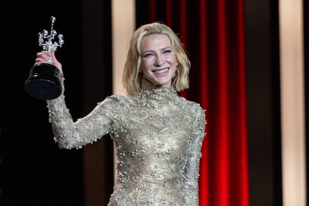September 21, 2024, San Sebastian, Spain: Australian actress Cate Blanchet receives the Donostia Award in recognition of her career at the 72nd San Sebastian Film Festival. San Sebastian Spain - ZUMAs197 20240921_aaa_s197_118 Copyright: xJavixJuliox