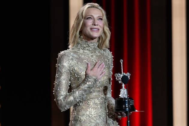 September 21, 2024, San Sebastian, Spain: Australian actress Cate Blanchet receives the Donostia Award in recognition of her career at the 72nd San Sebastian Film Festival. San Sebastian Spain - ZUMAs197 20240921_aaa_s197_128 Copyright: xJavixJuliox