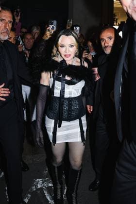 Milan, Madonna at the Dolce & Gabbana fashion show party - Celebrity sightings during Milan Women s Fashion Week: Spring Summer 2025. In the photo: Singer Madonna Louise Veronica Ciccone, aka Madonna, arrives at the Dolce & Gabbana fashion show party  Copyright: xAlessandroxBremecx xipa-agency.nx xx IPA_Agency_IPA49921417