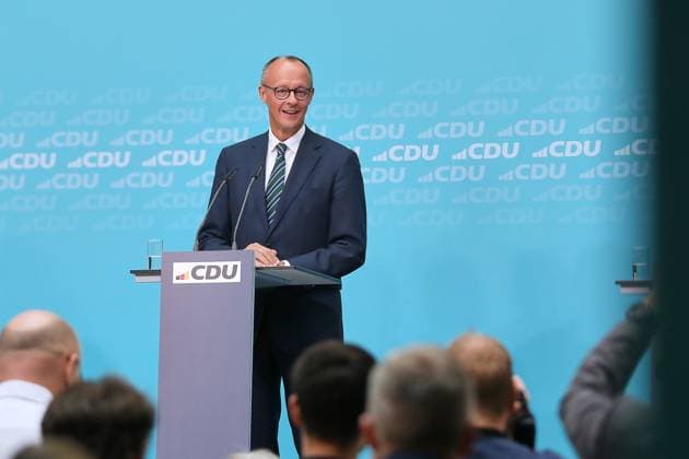 News Themen der Woche KW39 News Bilder des Tages Berlin, Deutschland, 23.09.2024: Konrad-Adenauer-Haus: Pressekonferenz nach CDU-Vorstandssitzung: Parteichef Friedrich Merz *** Berlin, Germany, 23 09 2024 Konrad Adenauer Haus Press conference after CDU board meeting Party leader Friedrich Merz Copyright: xdtsxNachrichtenagenturx dts_47043