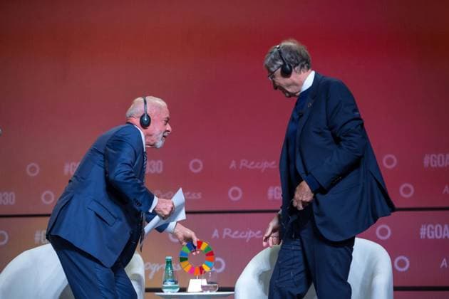 September 23, 2024, Nova York, Ny, USA: Brazilian President Luiz InoÂ¡cio Lula da Silva during the annual Goalkeepers Awards ceremony, organized by the Bill and Melinda Gates Foundation in New York, United States, on Monday, 23. Nova York USA - ZUMAc233 20240923_zsp_c233_015 Copyright: xVanessaxCarvalhox