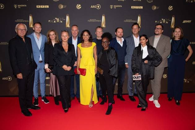 Entertainment Themen der Woche KW39 Entertainment Bilder des Tages Die Jury des Deutschen Fernsehpreises, Roter Teppich, Red Carpet Show, Ankunft, arrival, Verleihung des Deutschen Fernsehpreises, Die Nacht der Kreativen - Der Deutsche Fernsehpreis 2024, Deutscher Fernsehpreis 2024 in Koeln, am 24.09.2024. *** The German Television Award Jury, Red Carpet, Red Carpet Show, Arrival, Arrival, German Television Award Ceremony, The Night of the Creatives The German Television Award 2024, German Television Award 2024 in Cologne, on 24 09 2024