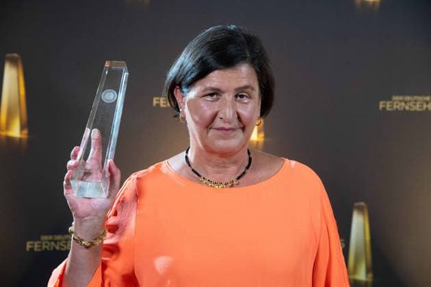 Annette MUFF, Preistraegerin Beste Montage Information Dokumentation Verleihung des Deutschen Fernsehpreises, Die Nacht der Kreativen - Der Deutsche Fernsehpreis 2024, Deutscher Fernsehpreis 2024 in Koeln, am 24.09.2024.