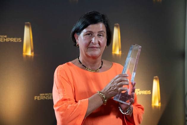 Annette MUFF, Preistraegerin Beste Montage Information Dokumentation Verleihung des Deutschen Fernsehpreises, Die Nacht der Kreativen - Der Deutsche Fernsehpreis 2024, Deutscher Fernsehpreis 2024 in Koeln, am 24.09.2024.