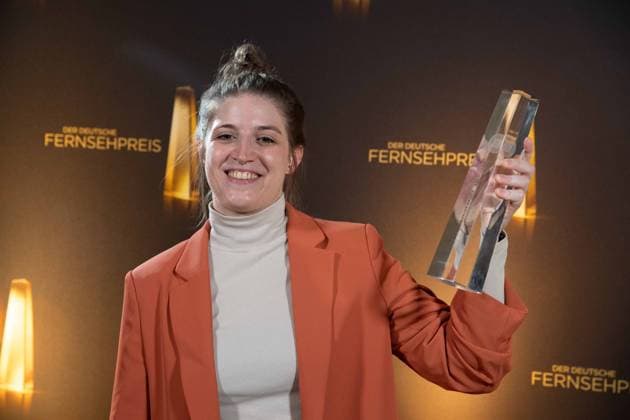 Anna KUEHLEIN, Kühlein, Preistraegerin Beste Musik Fiktion Verleihung des Deutschen Fernsehpreises, Die Nacht der Kreativen - Der Deutsche Fernsehpreis 2024, Deutscher Fernsehpreis 2024 in Koeln, am 24.09.2024.