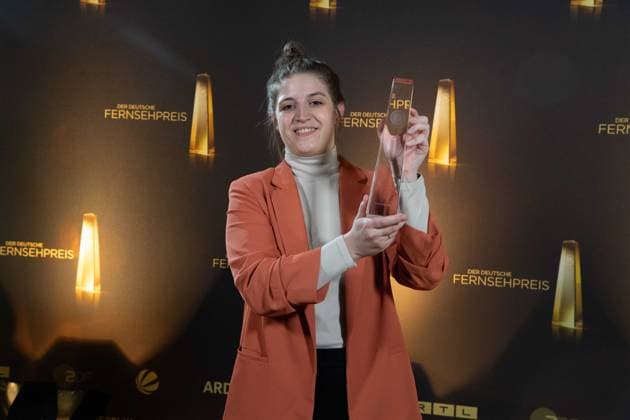 Anna KUEHLEIN, Kühlein, Preistraegerin Beste Musik Fiktion Verleihung des Deutschen Fernsehpreises, Die Nacht der Kreativen - Der Deutsche Fernsehpreis 2024, Deutscher Fernsehpreis 2024 in Koeln, am 24.09.2024.