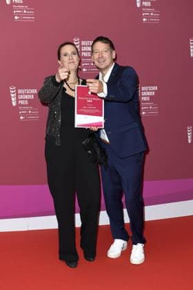RECORD DATE NOT STATED Verleihung des Deutschen Gründerpreis im ZDF Hauptstadtstudio Dr. Diana Knodel und Frederik Dietz (Finalisten fobizz GmbH) bei der Verleihung des Deutschen Gründerpreis im ZDF-Hauptstadtstudio in in Berlin Copyright: xEventpressxTimmx