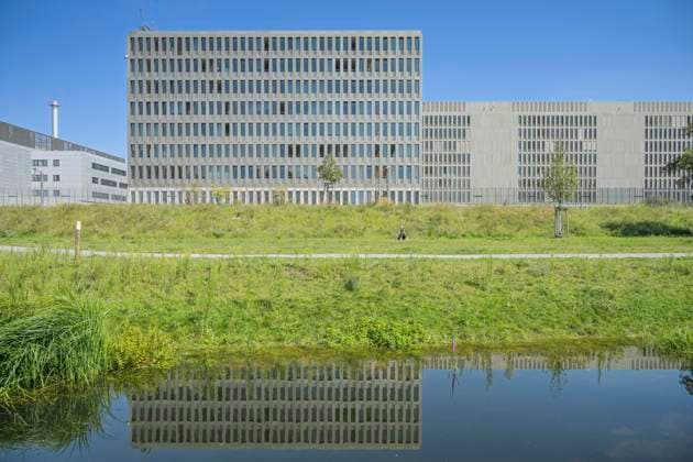 Bundesnachrichtendienst, Rückseite, Südpankepark, Mitte, Berlin, Deutschland *** Federal Intelligence Service, rear side, Südpankepark, Mitte, Berlin, Germany
