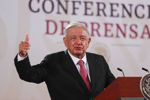 Mexican President Andres Manuel Lopez Obrador speaking about the letter he sent to the parents of the 43 missing Ayotzinapa normalistas, at the briefing conference in front the media, at the National Palace. on September 25, 2024 in Mexico City, Mexico. Mexico City Mexico - ZUMAe321 20240925_zia_e321_005 Copyright: xCarlosxSantiagox