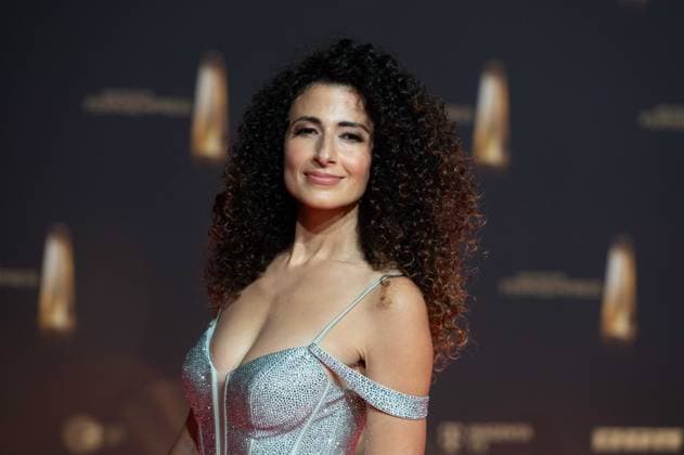 Marwa ELDESSOUKY, Moderatorin, Roter Teppich, Red Carpet Show, Ankunft, arrival, Verleihung des Deutschen Fernsehpreises, Der Deutsche Fernsehpreis 2024, Deutscher Fernsehpreis 2024 in den MMC Studios Koeln, am 25.09.2024.