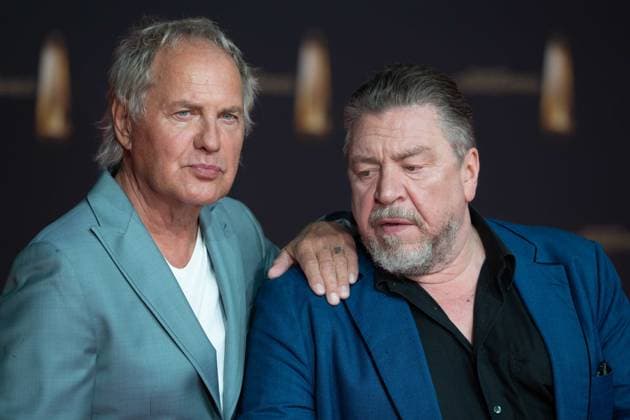v.l. Uwe OCHSENKNECHT, Schauspieler, Armin ROHDE, Schauspieler, Roter Teppich, Red Carpet Show, Ankunft, arrival, Verleihung des Deutschen Fernsehpreises, Der Deutsche Fernsehpreis 2024, Deutscher Fernsehpreis 2024 in den MMC Studios Koeln, am 25.09.2024.