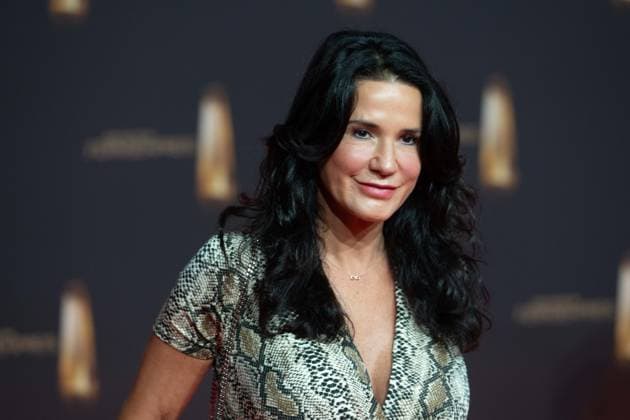 Mariella AHRENS, Schauspielerin, Roter Teppich, Red Carpet Show, Ankunft, arrival, Verleihung des Deutschen Fernsehpreises, Der Deutsche Fernsehpreis 2024, Deutscher Fernsehpreis 2024 in den MMC Studios Koeln, am 25.09.2024.