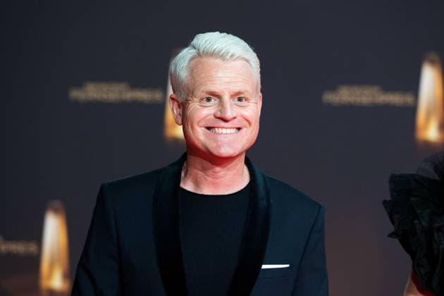 Guido CANTZ, Moderator, Roter Teppich, Red Carpet Show, Ankunft, arrival, Verleihung des Deutschen Fernsehpreises, Der Deutsche Fernsehpreis 2024, Deutscher Fernsehpreis 2024 in den MMC Studios Koeln, am 25.09.2024.