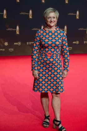 Ellen EHNI, Moderatorin, WDR Chefredakteurin Roter Teppich, Red Carpet Show, Ankunft, arrival, Verleihung des Deutschen Fernsehpreises, Der Deutsche Fernsehpreis 2024, Deutscher Fernsehpreis 2024 in den MMC Studios Koeln, am 25.09.2024.