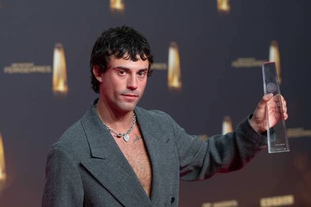 Aaron ALTARAS, Schauspieler Preistraeger bester Schauspieler Verleihung des Deutschen Fernsehpreises, Der Deutsche Fernsehpreis 2024, Deutscher Fernsehpreis 2024 in den MMC Studios Koeln, am 25.09.2024.