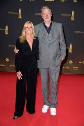 Claudia Kleinert und Michael Souvignier bei der Verleihung des Deutschen Fernsehpreises 2024 in den MMC Studios. Köln, 25.09.2024