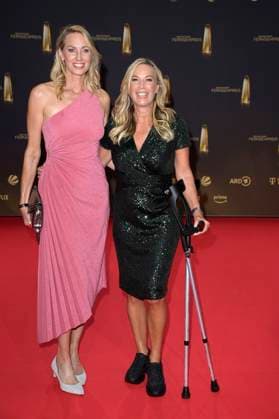 Christine Langner und Birgit von Bentzel bei der Verleihung des Deutschen Fernsehpreises 2024 in den MMC Studios. Köln, 25.09.2024