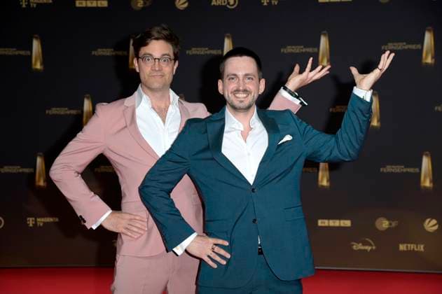 Bodo Wartke und Marti Fischer bei der Verleihung des Deutschen Fernsehpreises 2024 in den MMC Studios. Köln, 25.09.2024