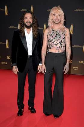 Tom Kaulitz und Bill Kaulitz bei der Verleihung des Deutschen Fernsehpreises 2024 in den MMC Studios. Köln, 25.09.2024