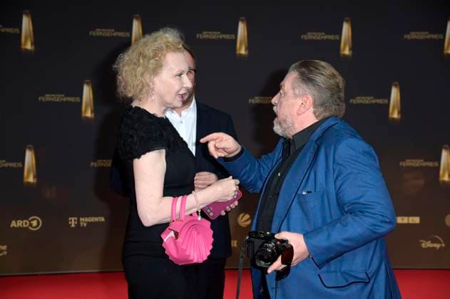 Sunnyi Melles und Armin Rohde bei der Verleihung des Deutschen Fernsehpreises 2024 in den MMC Studios. Köln, 25.09.2024