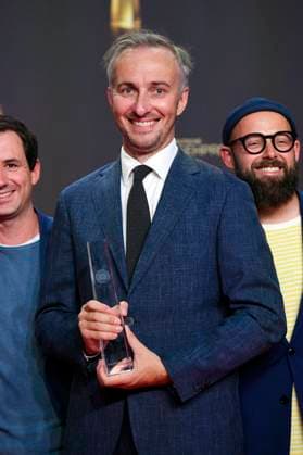 Jan Böhmermann bei der Verleihung des Deutschen Fernsehpreises 2024 in den MMC Studios. Köln, 25.09.2024