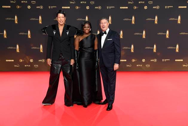 Jorge Gonzalez, Motsi Mabuse und Joachim Llambi bei der Verleihung vom Deutschen Fernsehpreis am 25.09.2024 in Koeln Deutscher Fernsehpreis Verleihung 2024 in Koeln