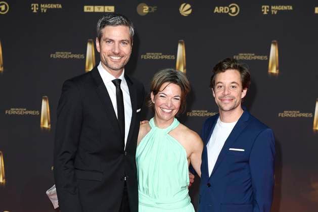 Ingo Zamperoni, Anna Planken und Tobias Krell bei der Verleihung vom Deutschen Fernsehpreis am 25.09.2024 in Koeln Deutscher Fernsehpreis Verleihung 2024 in Koeln