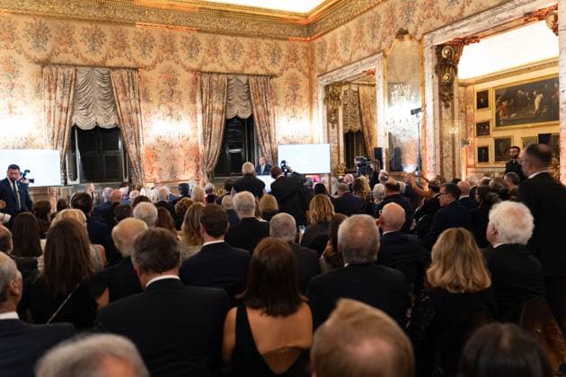 **NO WEB AND NEWSPAPERS ONLY FOR ITALY** International Magna Grecia Award to HSH Albert II of Monaco. In the photo:  Copyright: xRomax xipa-agency.netx xRomax IPA_Agency_IPA50087915