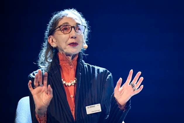 GOTHENBURG, SWEDEN 20240928 American author Joyce Carol Oates is awarded The Mermaid, the Book Fairs newly established literary prize during the Gothenburg Book Fair on Saturday GOTHENBURG, SWEDEN x10080x  Copyright: xFredrikxSandberg TTx BOKMÄSSAN 2024 JOYCE CAROL OATES Vw5SlL44CHE