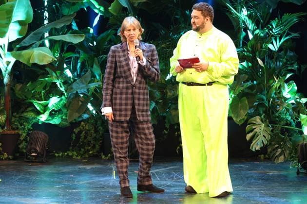 Verleihung FIRST STEPS 2024 Bella Halben und Daniel Zillmann Preisverleihung auf der Buehne bei der FIRST STEPS 2024 Verleihung am 30. September im Theater des Westens. 30.09.2024 Copyright: xEventpressx xFuhrx