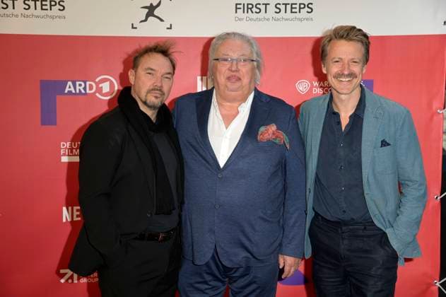 Thomas Arnold, Bernd Stegemann und Max von Pufendorf bei der 25. Verleihung der First Steps Awards 2024 im Theater des Westens. Berlin, 30.09.2024